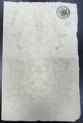 1818 г. Лист. Ценная бумага. 50 коп. с вод. Знаком.