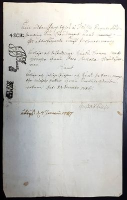Ценная бумага. 1786г.