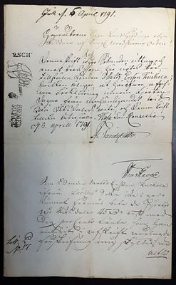 Ценная бумага. 1791г.