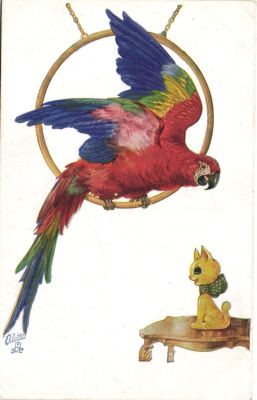 Живопись "Попугай"