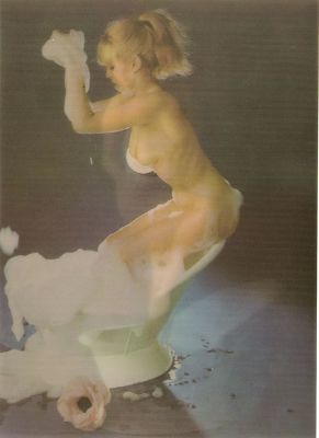 Голографическая открытка. Ню.