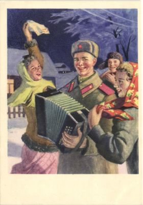 В Праздник на Побывку.Худ.Н.Кузнецов.