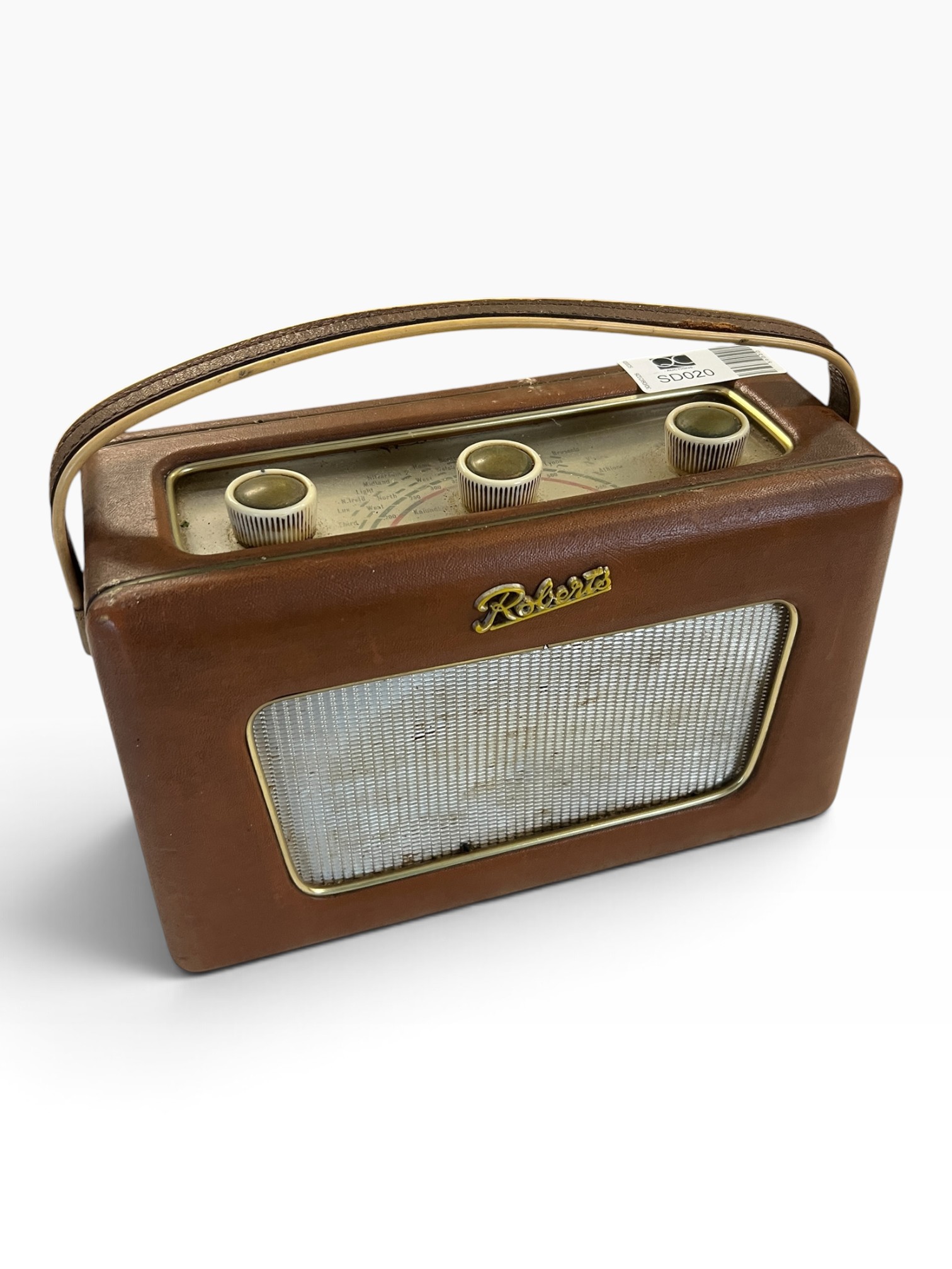 Vintage Roberts R300 Transistor Portable Radio – Brown Leatherette Case