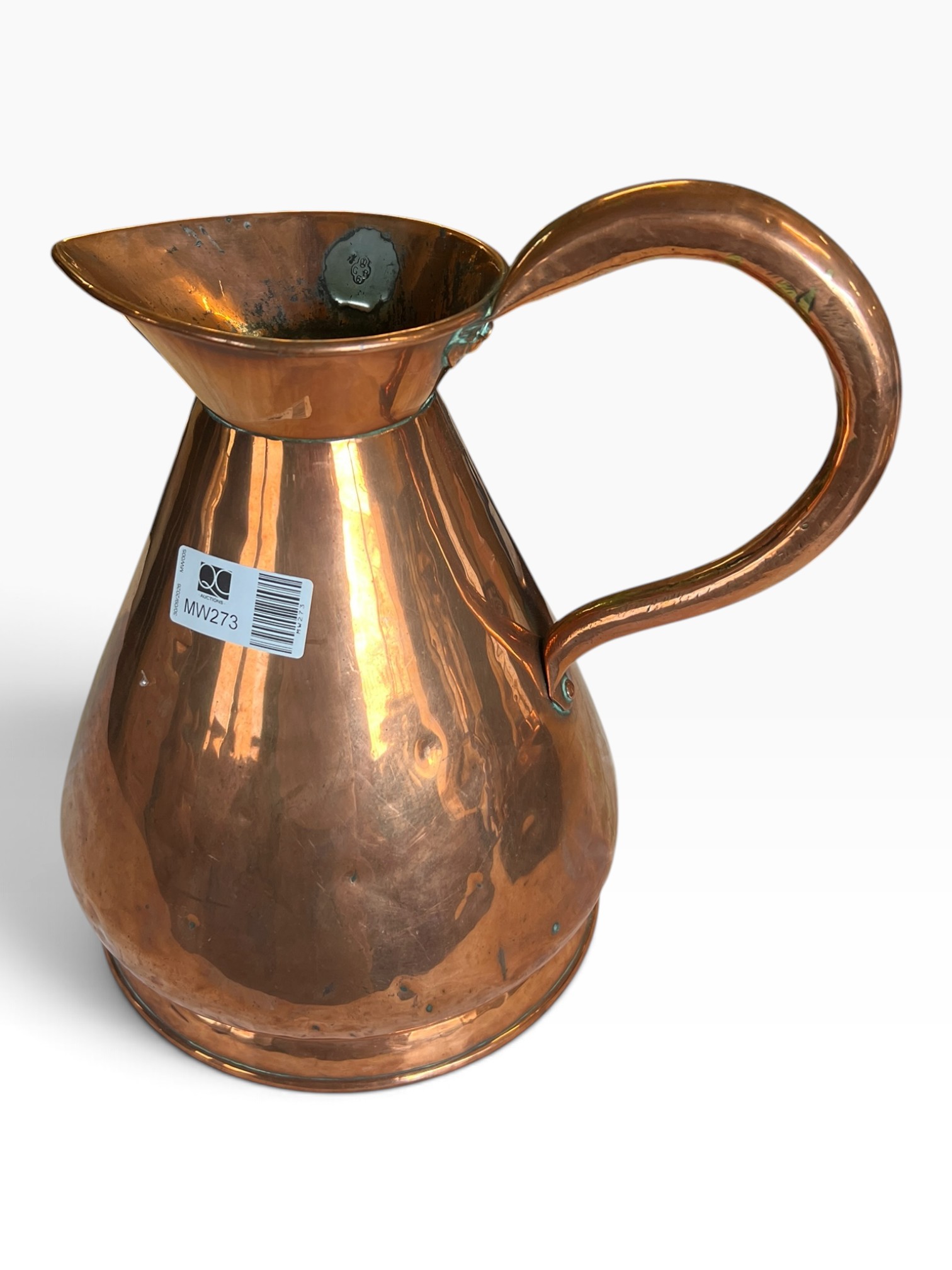 Vintage Copper Harvest Jug One Gallon Cider Pitcher Water Measure Country