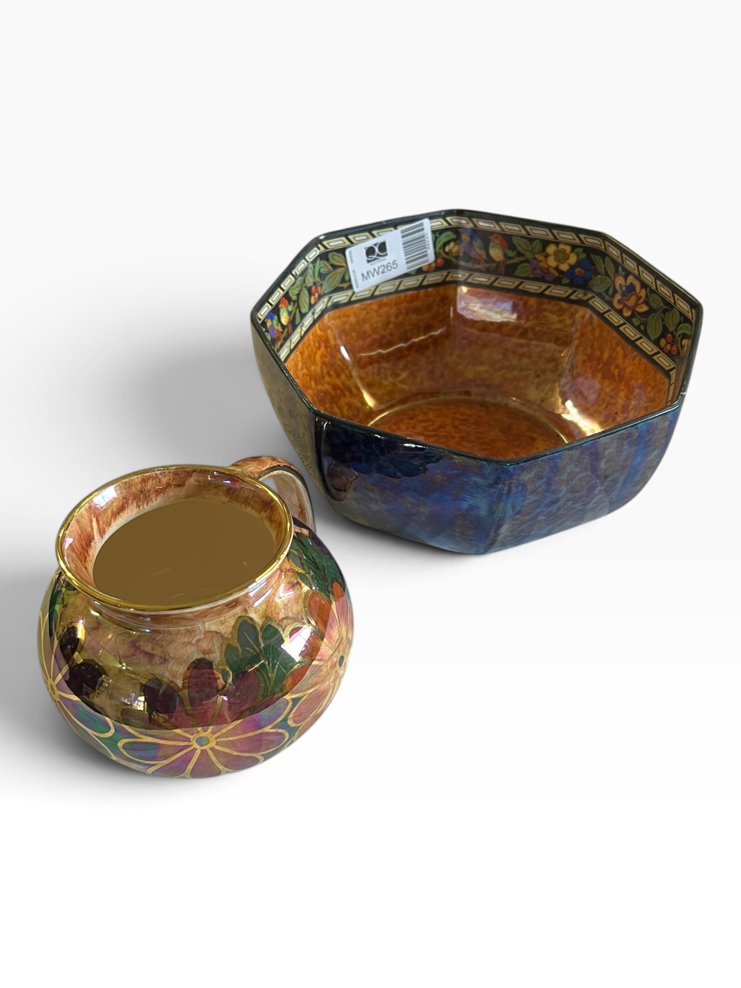 Art Deco Barker Bros Ltd Lustre Octagonal Bowl & Matching Jug Pottery Set