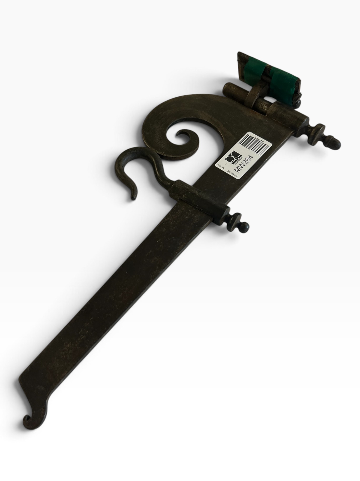 Vintage Iron Chimney Crane Fireplace Pot Hanger Swivel Meat Hook Spit Blacksmith