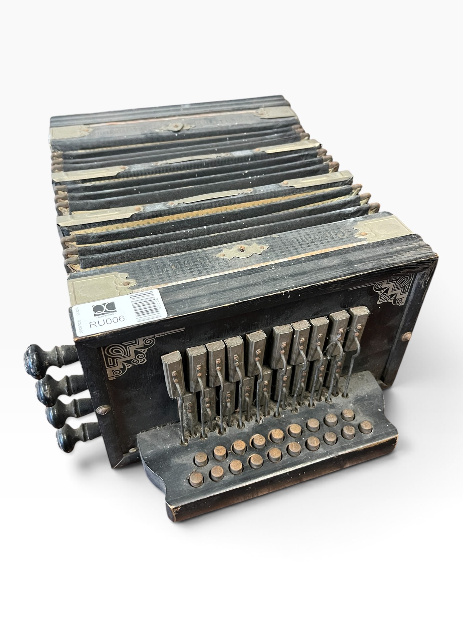 Antique 19th Century German Flutina / Accordion – "Bell Metal Reeds" – c. 1880