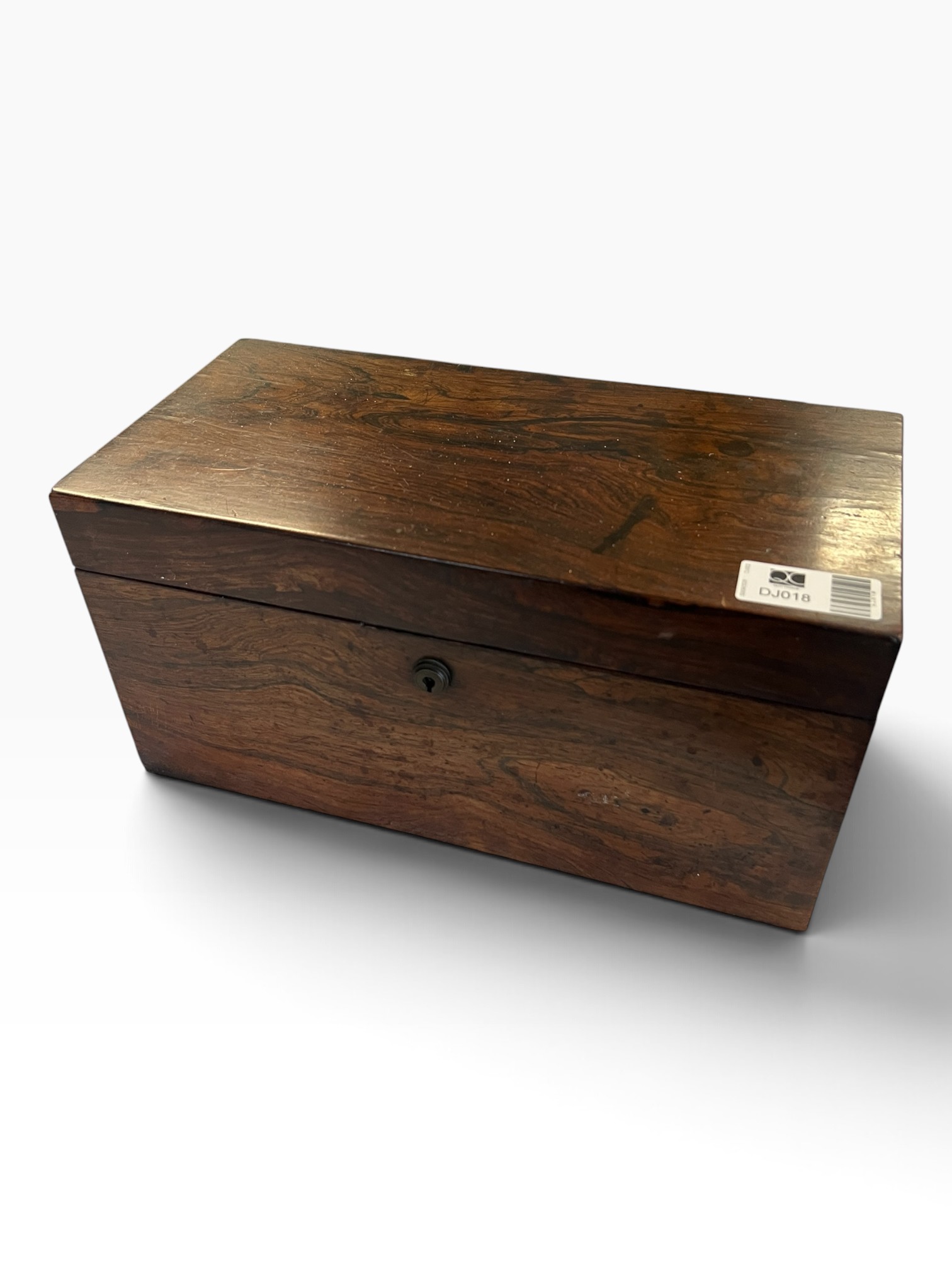 19th Century Rosewood Tea Caddy / Sarcophagus-Form Caddy Box