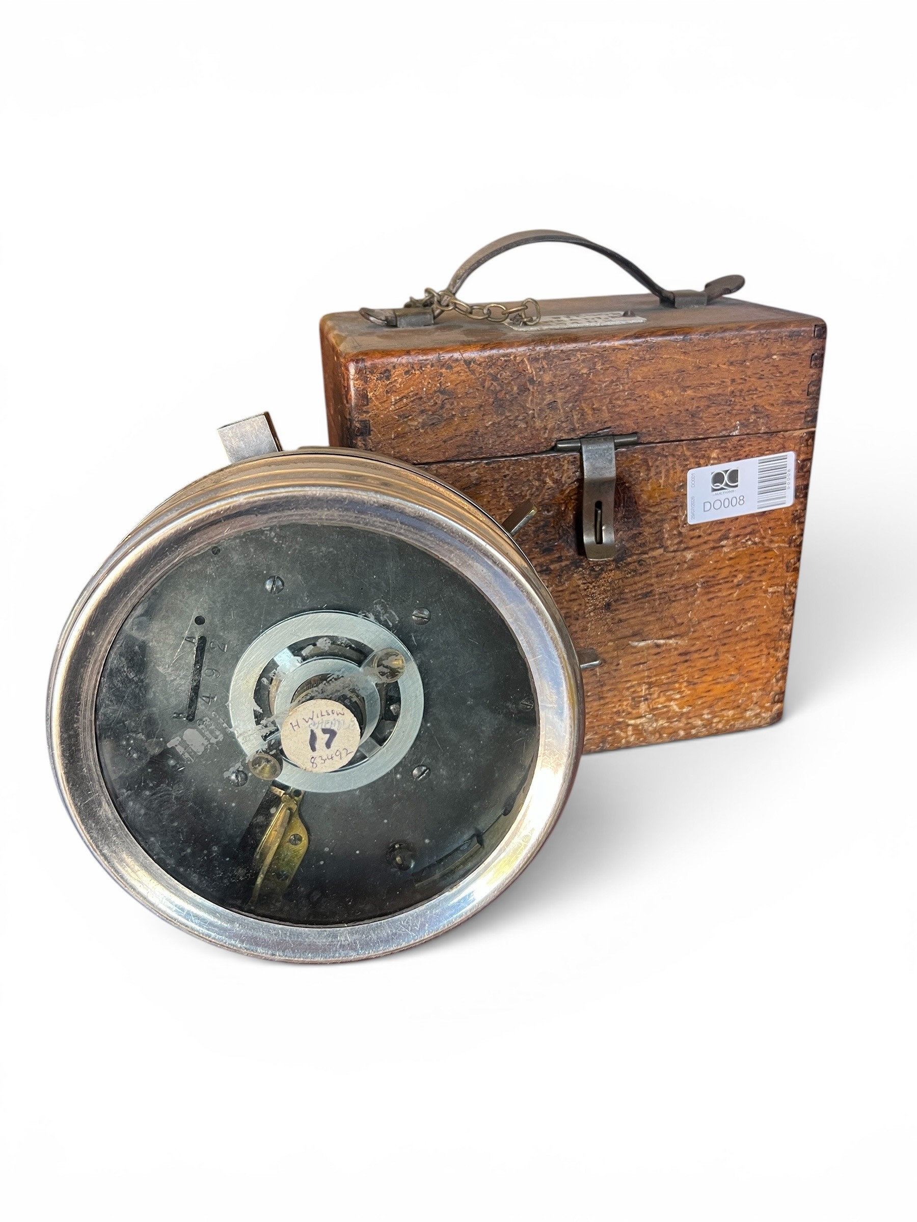 Vintage Pigeon Racing Clock with Storage Case - 20cm x 21cm x 13cm