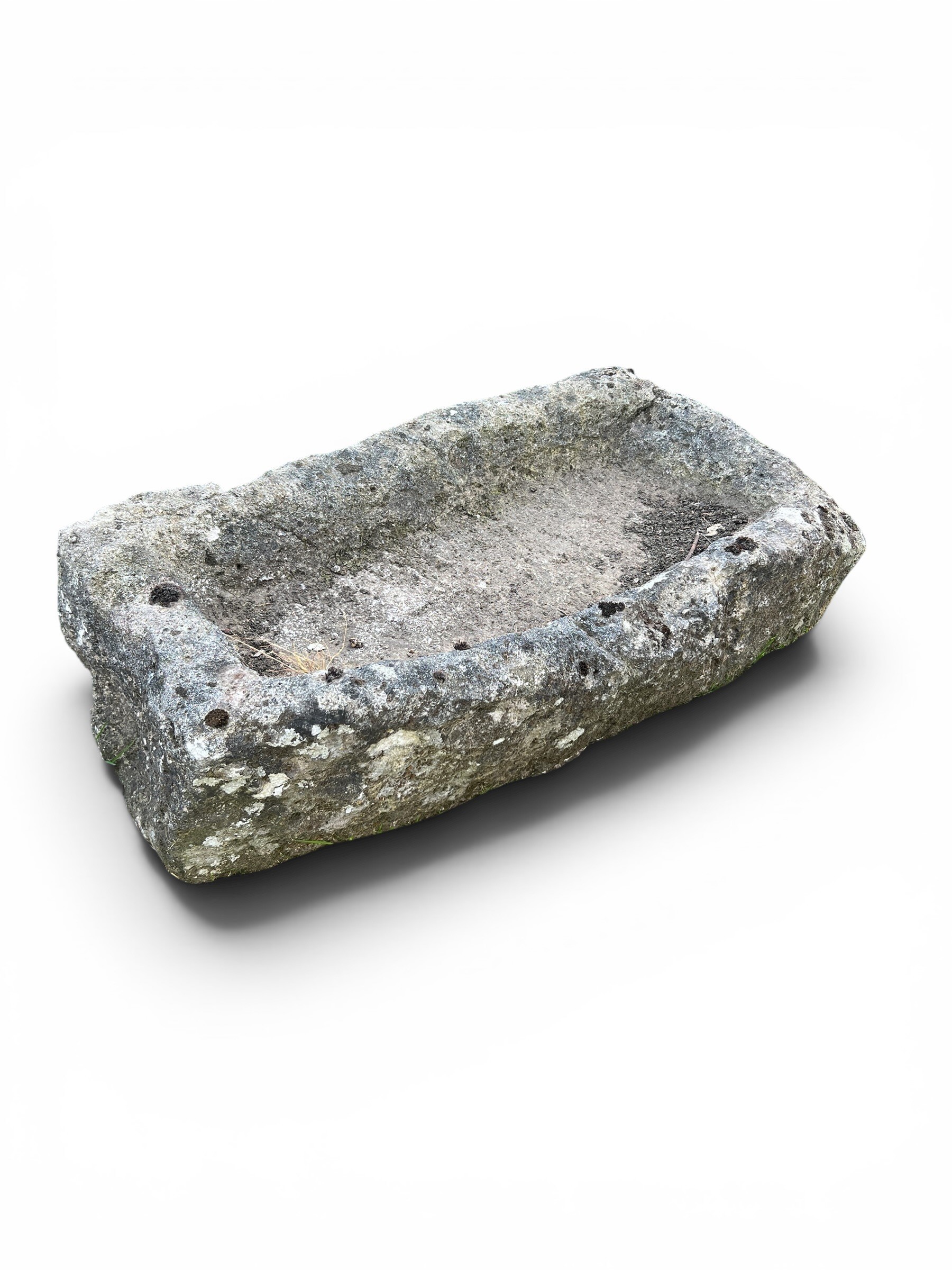 18th Century Rectangular Weathered Granite Stone Troughs/Planter