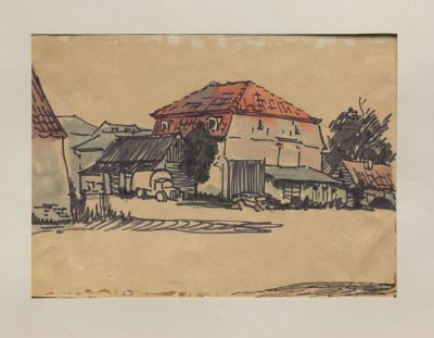 Берта Таллер. Пярну. 1972. Бумага, акварель, фломастер, 29 &times; 40 см Берта Моисеевна Таллер, до 