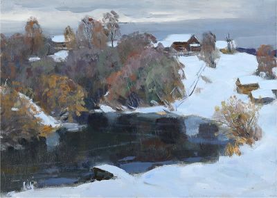Алексей Дорохов. Зимний пейзаж. 1970. Холст, масло, 45 &times; 55 см Алексей Александрович Дорохов 