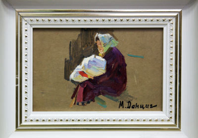 Май Данциг. Этюд. 1951. Картон, масло, 16 &times; 25 см. В раме Май Вольфович Данциг (1930 — 2017) — 