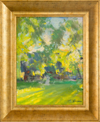 Илья Даньшин. Лучики. 2017. Холст на картоне, масло, 45 &times; 35 см. В раме Илья Юрьевич Даньшин 