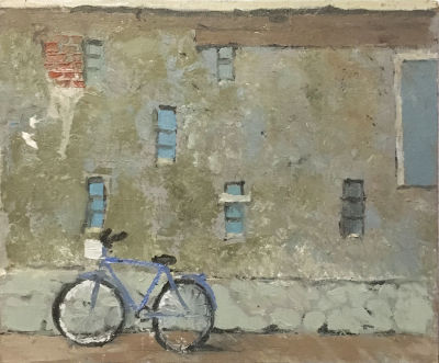 Лена Новоженина. Велосипед. 2019. Холст на оргалите, масло, 25 &times; 30 см Елена Новоженина родилась 