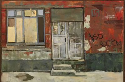 Лена Новоженина. Ветхий фасад. 2018. Холст, масло, 51 &times; 73 см Елена Новоженина родилась в г. 