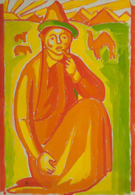 Тамара Шиловская. Эскиз мозаичного панно &laquo;Алтайка&raquo;. 1958. Картон, масло, 48 &times; 34 см Тамара 