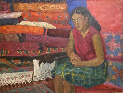 Т. А. Горчакова. Киргизская девушка. 1970. Холст, масло, 60 &times; 80 см.Татьяна Александровна 