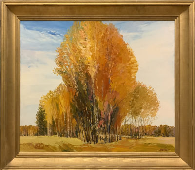 Виктор Чайка. Городок. Осень. 2002. Холст, масло, 60 &times; 70 см. В раме.Виктор Чайка — Заслуженный 