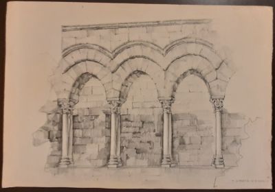Disegni e bozzetti. 1900 years 30? Palermo pencil drawing signed Durante Giovanni, cm. 46 x 33 