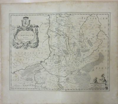 Europe and the Mediterranean. 1635 Ducatus LIMBURGUM (today Belgium / Holland) cm. 49.5x38 