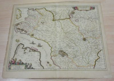 Europe and the Mediterranean. 1641 France - 10 regions Artesia, Saintogne, Aquitaniae, etc., cm. 