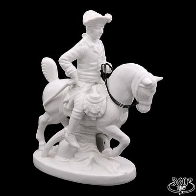 Porcelain manufactory Neundorf, Frederick the Great on Horseback. porcelain, marked on the base 