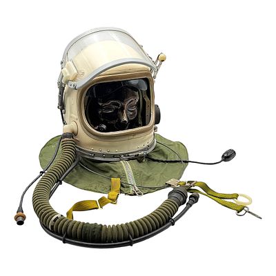 Soviet High-Altitude Flight Helmet GSH-6A for MiG Pilots, Cold War. Fiberglass-reinforced 