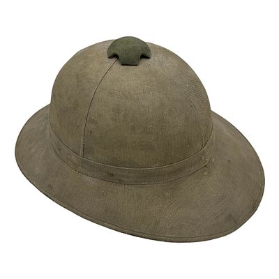 German Wehrmacht Heer (DAK) Pith Helmet, Afrika Korps circa 1940. Cork, light beige fabric cover 