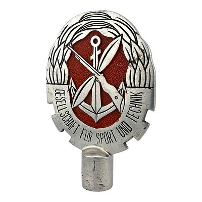 GDR GST Flag Finial Attachment Aluminum. Solid, oval flag finial attachment of the Society for 