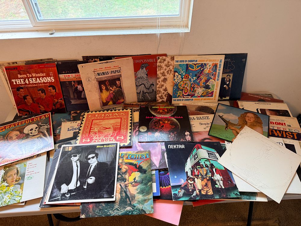 A Collection of Vintage Vinyl LP Records Including Rock Jazz and Pop. This collection consists 