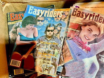 A Collection of Easyrider Magazines and 1981 Calendar. This collection consists of individual 