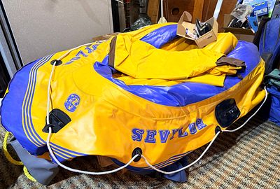 Two Inflatable Boats including 1987 Avon Rover R.380 and 1984 Sevylor Caravelle with Outboard 