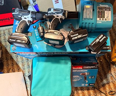 An Assortment of Makita 18V LXT Cordless Power Tools and Accessories. This lot consists of an 