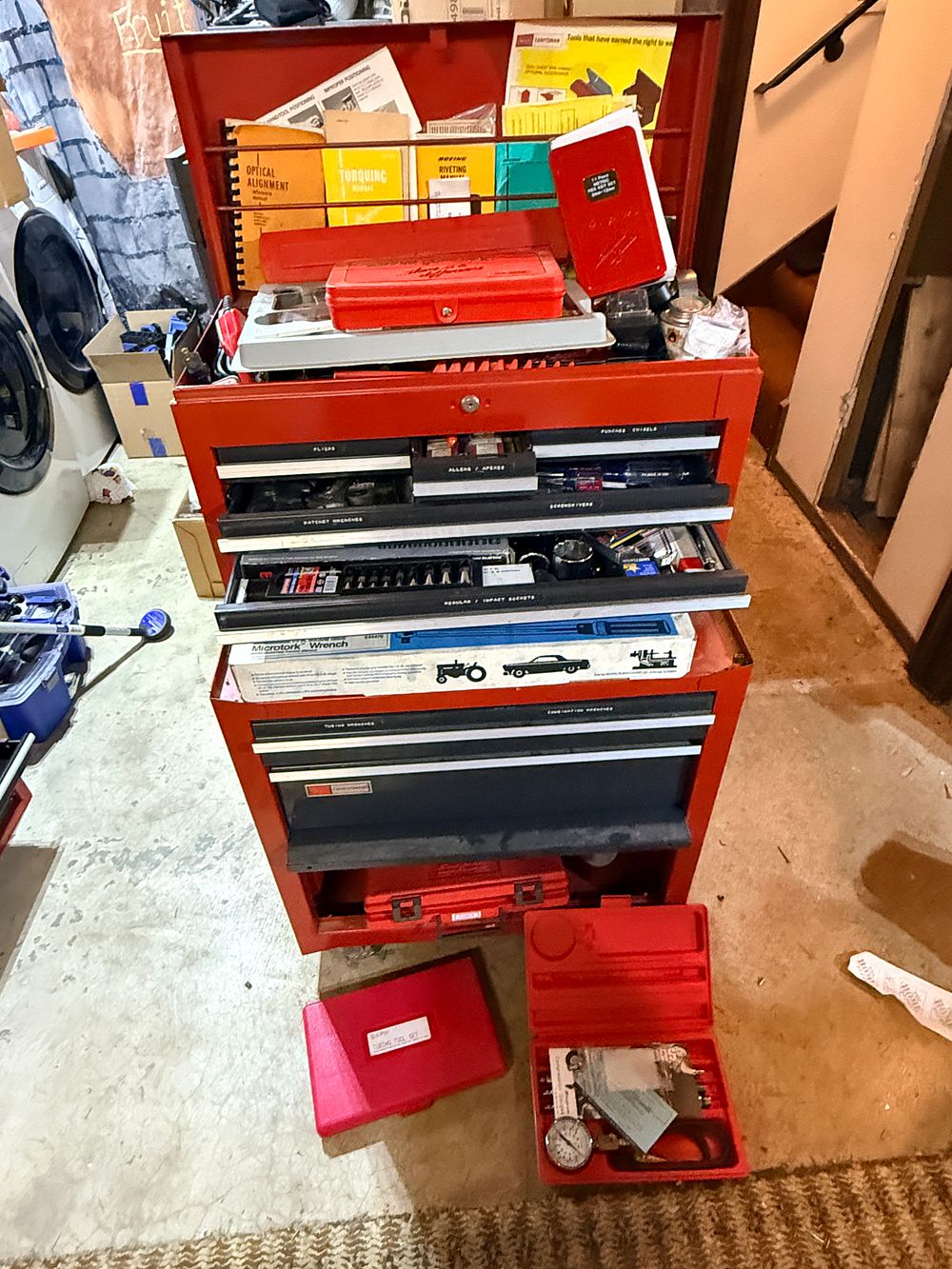 Craftsman Rolling Tool Chest and Professional Snap-on and Blue-Point Tool Collection. A 