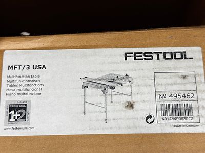 A Collection of Festool Professional Woodworking Equipment Including MFT/3 Multifunction Table 