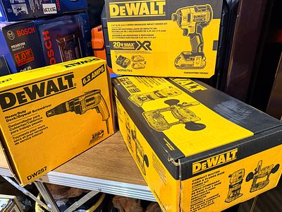 A Trio of DeWalt Power Tool Kits. This lot comprises three DeWalt brand power tool kits in 