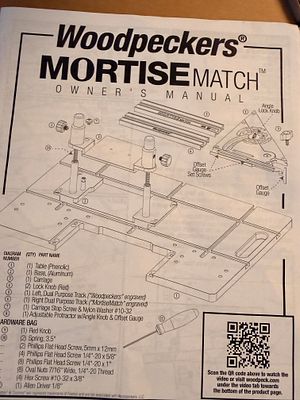Woodpeckers MortiseMatch Furniture Joinery Table. This is a Woodpeckers MortiseMatch furniture 