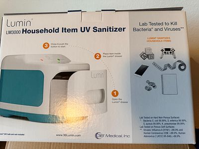Lumin LM3000 Multi-Purpose UVC Household Sanitizer by 3B Medical - New in Box. The Lumin LM3000 
