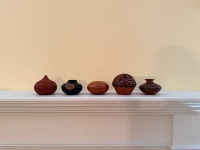 A Collection of Five Native American Pueblo and Mata Ortiz Pottery Vessels. This assortment 