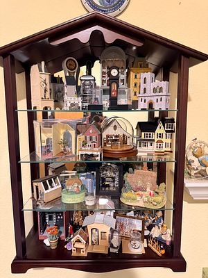 An Assortment of Miniature Architectural Models, Interior Scenes, and Furniture with Wooden 