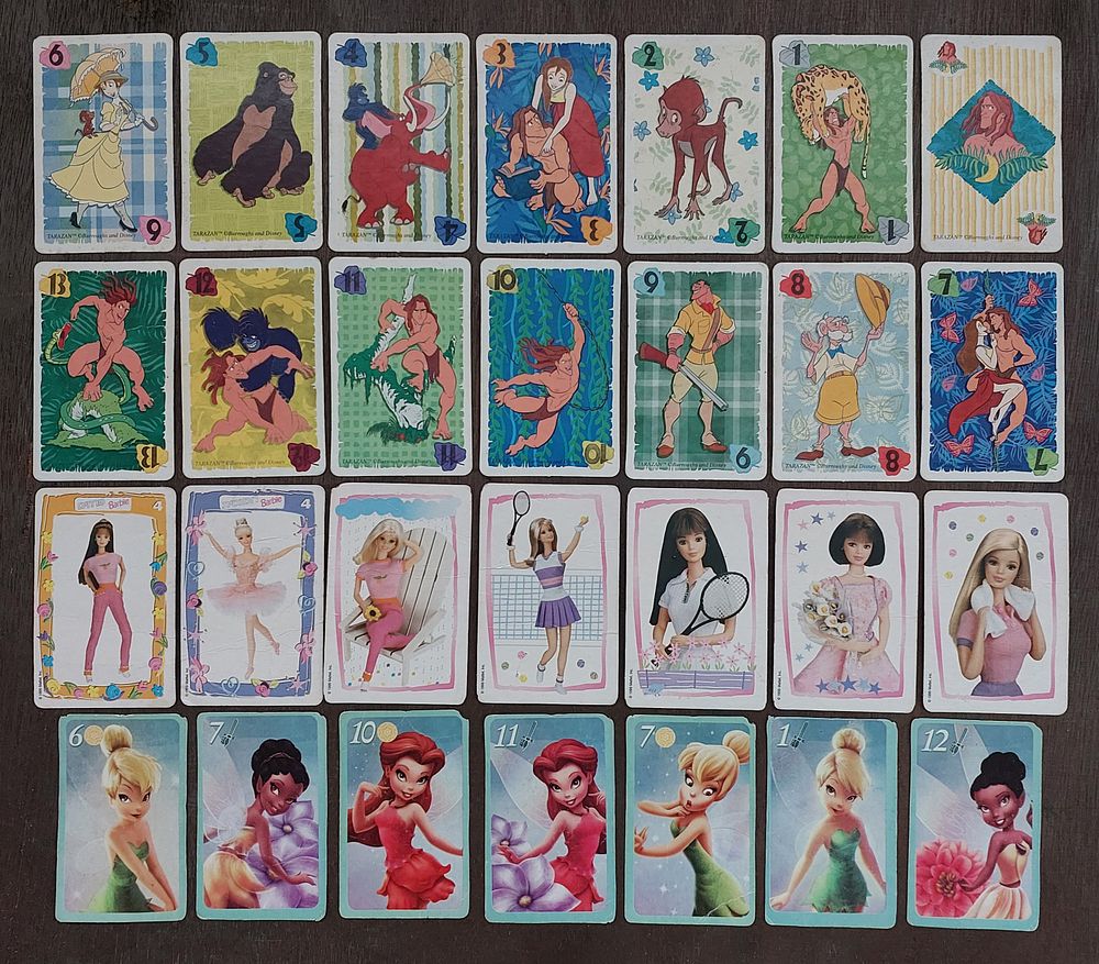 לוט קלפים ישנים , דיסני" אורגינל. משחקי ילדות.