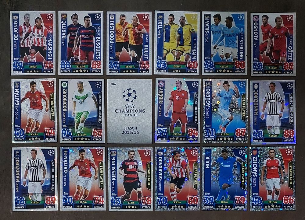 קלפים מיוחדים זוהרים", טופס" איטליה , גביע אלופות 2015 , מצבים חדשים.