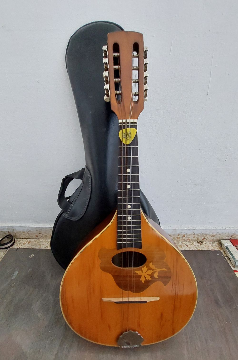 מנדולינה ישנה עץ איכותי + נרטיק עור , תוצרת רומניה , מצב מושלם מעולה. צלילים יפים.