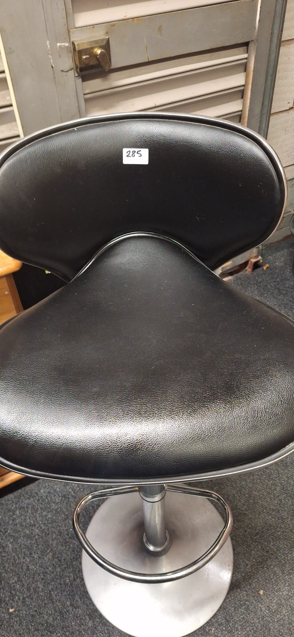 Black and Chrome Fall and Rise Bar Stool