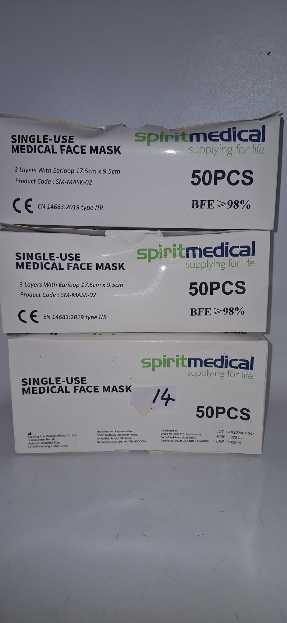 3 Boxes Of Medical Facemasks