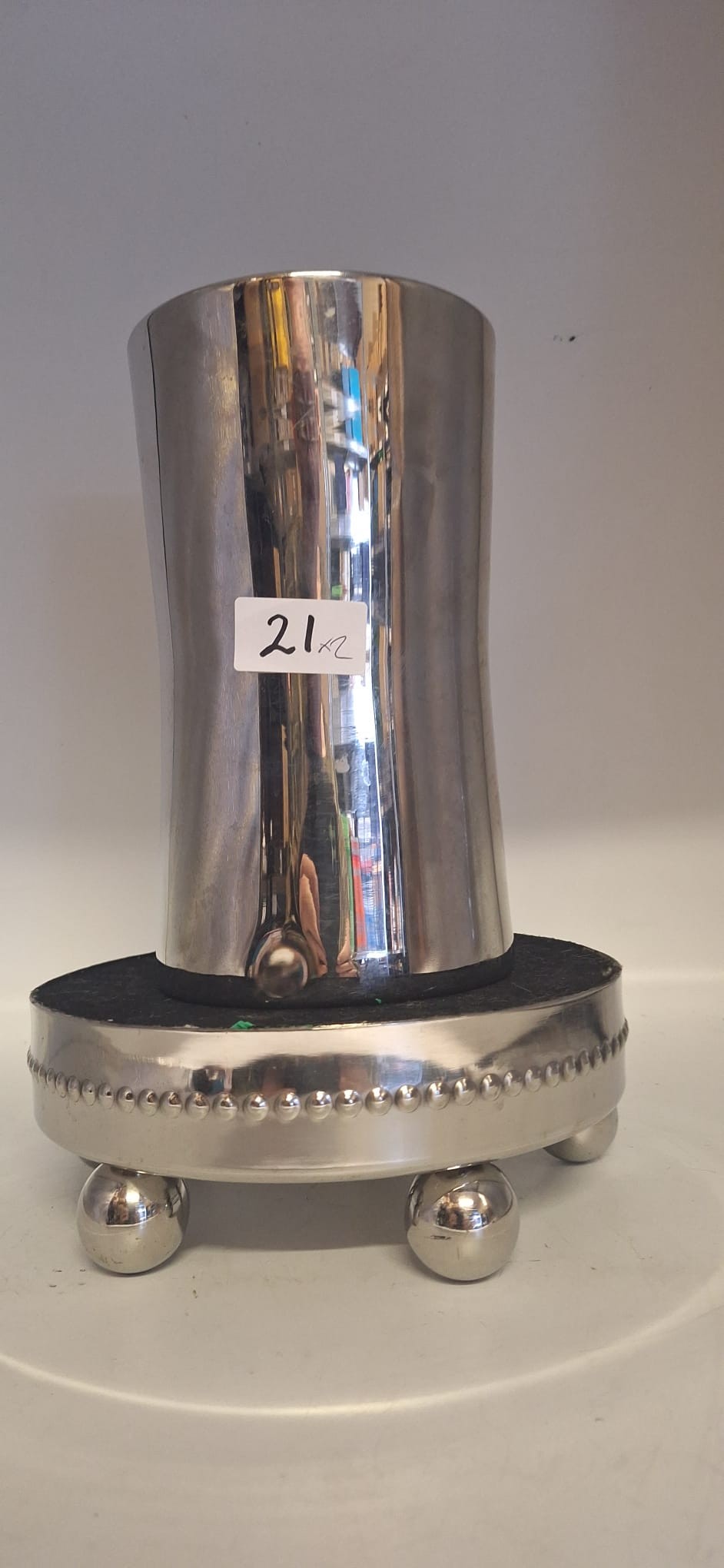 Silver Vase On a Stand