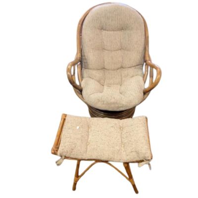 Hamilton Indoor/Outdoor Rocking Chair w/ Ottoman. chair includes cushions