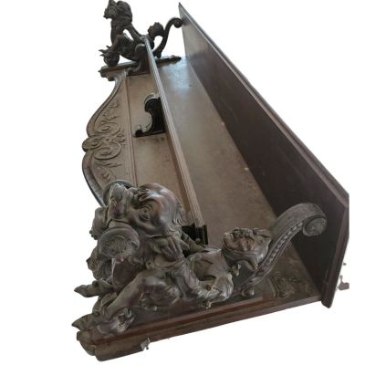 Scupltur Victor Aimone Italian Wall Shelf. 60 inches wide