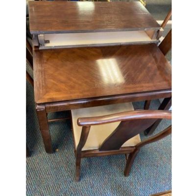 Bernhardt Furniture Dining Set w 6 Carved Chairs. 2 leaves 6 chairs